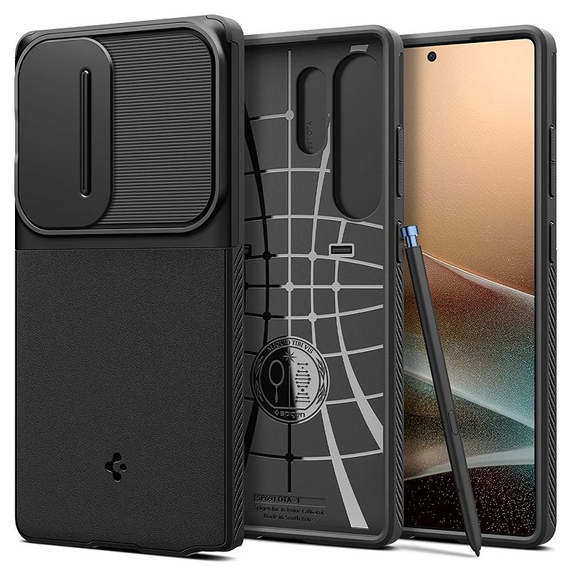 Spigen Optik Armor case for Samsung Galaxy S25 Ultra Black