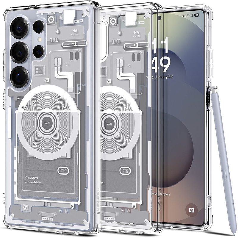 Spigen Ultra Hybrid Mag MagSafe case for Samsung Galaxy S25 Ultra Zero One White