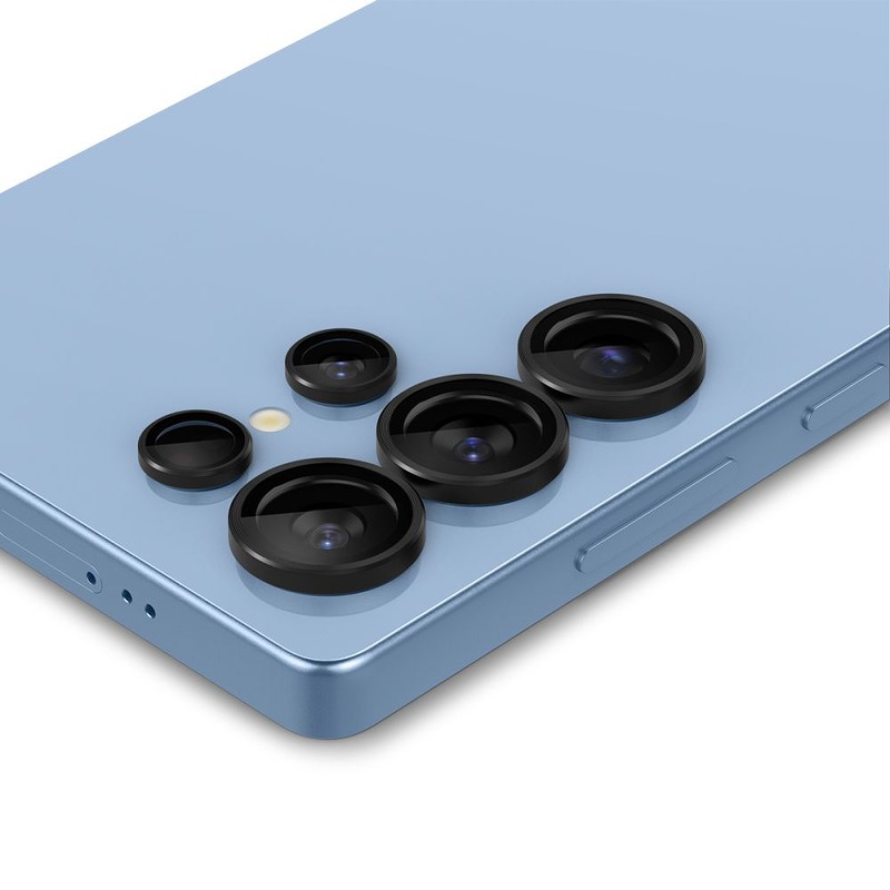 Spigen Optik Pro Glas.Tr "Ez Fit" Camera Protector 2-Pack for Samsung Galaxy S25 Ultra Black - Billede 4
