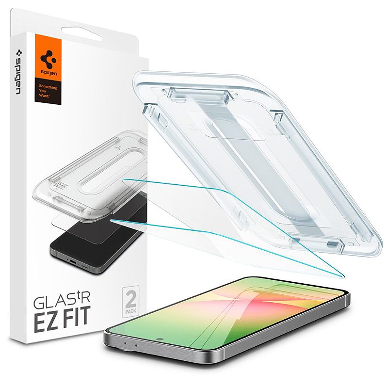 Spigen Glas.tR "EZ Fit" 2-Pack Tempered Glass for Samsung Galaxy A56 5G / S24 FE Transparent