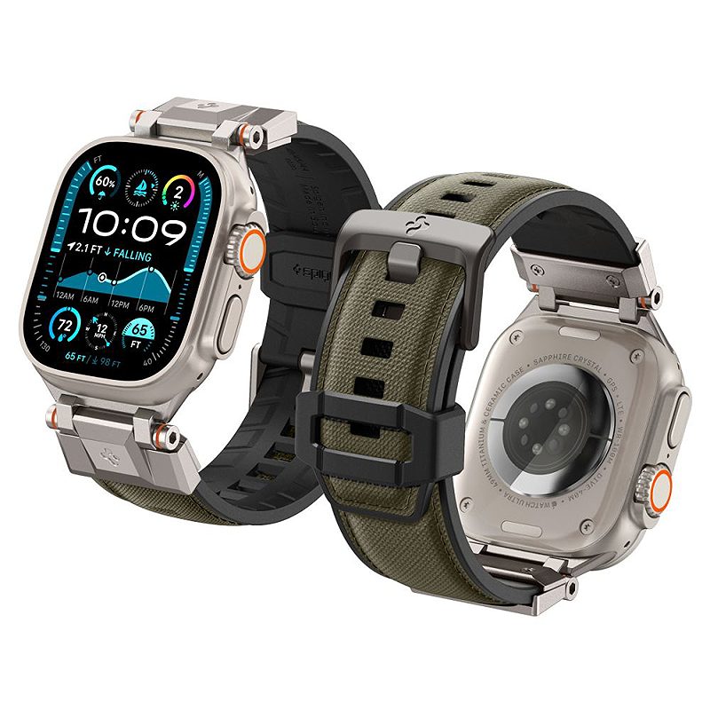 Spigen DuraPro Armor for Apple Watch 6 / 7 / 8 / 9 / 10 / SE / Ultra 1 / 2 (44 / 45 / 46 / 49mm) Military Green - Billede 2
