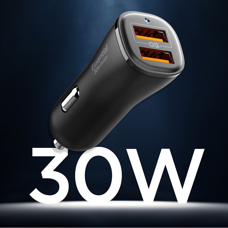 Spigen Essential EV302 2-Port 30W Car Charger Black - Billede 5