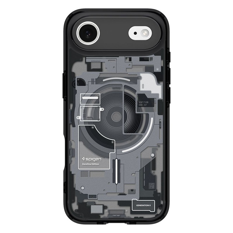 Spigen Ultra Hybrid Mag Magsafe case for iPhone 17 Air Zero One Black - Billede 2