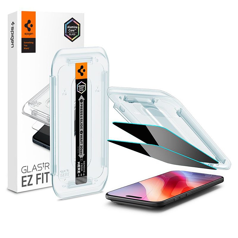 Spigen tempered glass Glas.Tr ”Ez Fit” 2-Pack for iPhone 17 Air Privacy