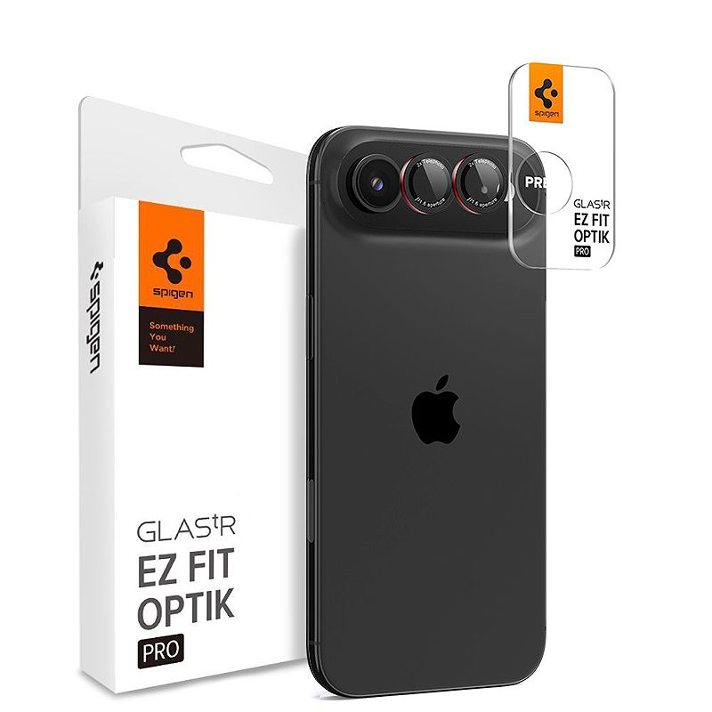 Spigen Optik Pro L-Series Glas.Tr ”Ez Fit” Camera Protector 2-Pack for iPhone 17 Air Black