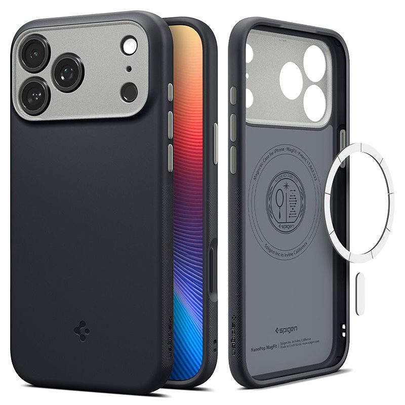 Spigen Nano Pop Mag Magsafe case for iPhone 17 Pro Black Sesame