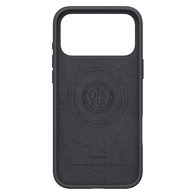 Spigen Silicone Fit Mag Magsafe case for iPhone 17 Pro Black - Billede 3
