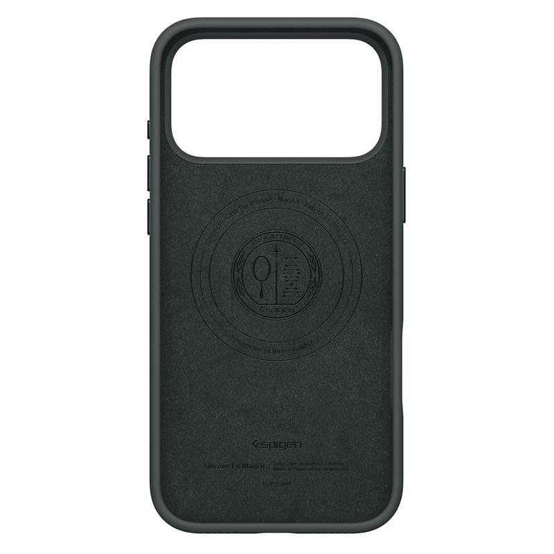 Spigen Silicone Fit Mag Magsafe case for iPhone 17 Pro Abyss Green - Billede 3