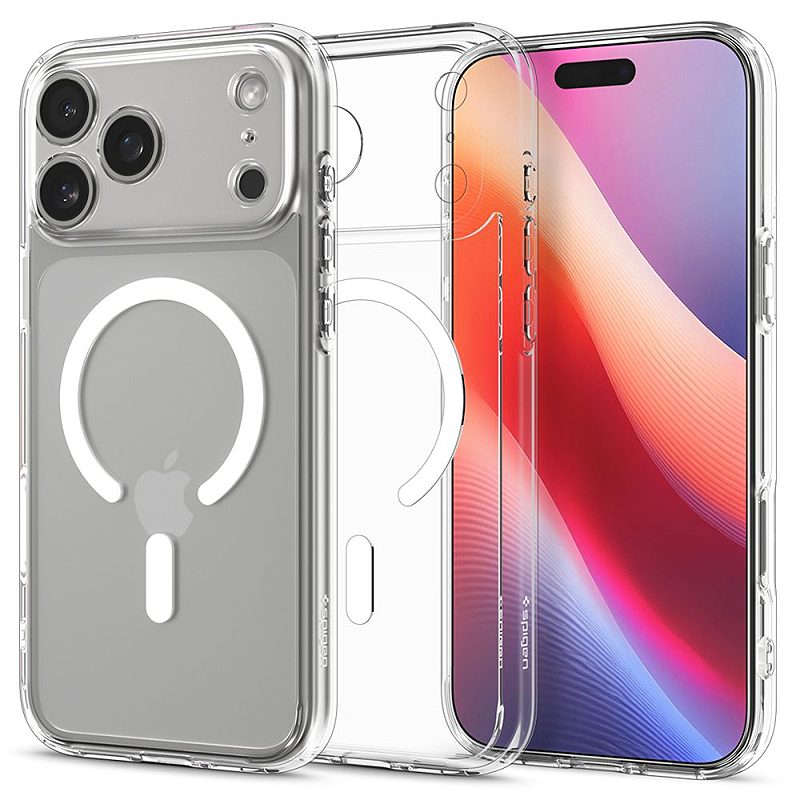 Spigen Ultra Hybrid Mag Magsafe case for iPhone 17 Pro Clear/White