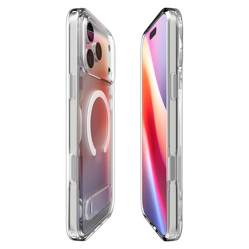 Spigen Ultra Hybrid ”S” Mag Magsafe case for iPhone 17 Pro Clear/White - Billede 5