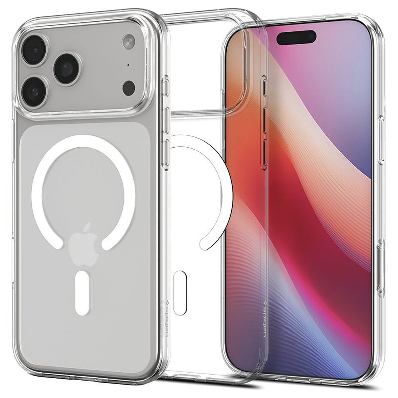 Spigen Liquid Crystal Mag Magsafe case for iPhone 17 Pro Clear/White