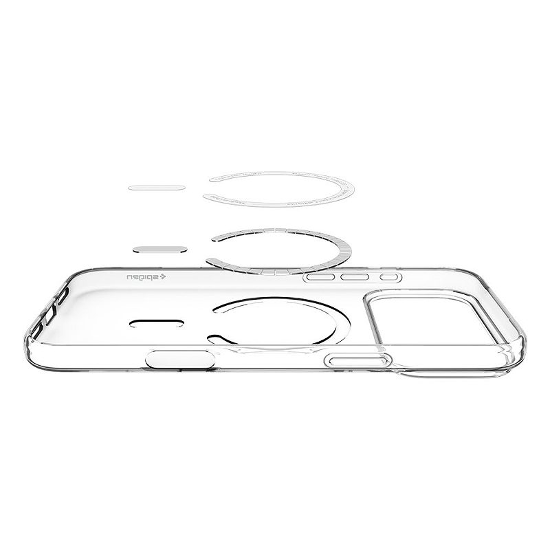 Spigen Liquid Crystal Mag Magsafe case for iPhone 17 Pro Clear/White - Billede 5