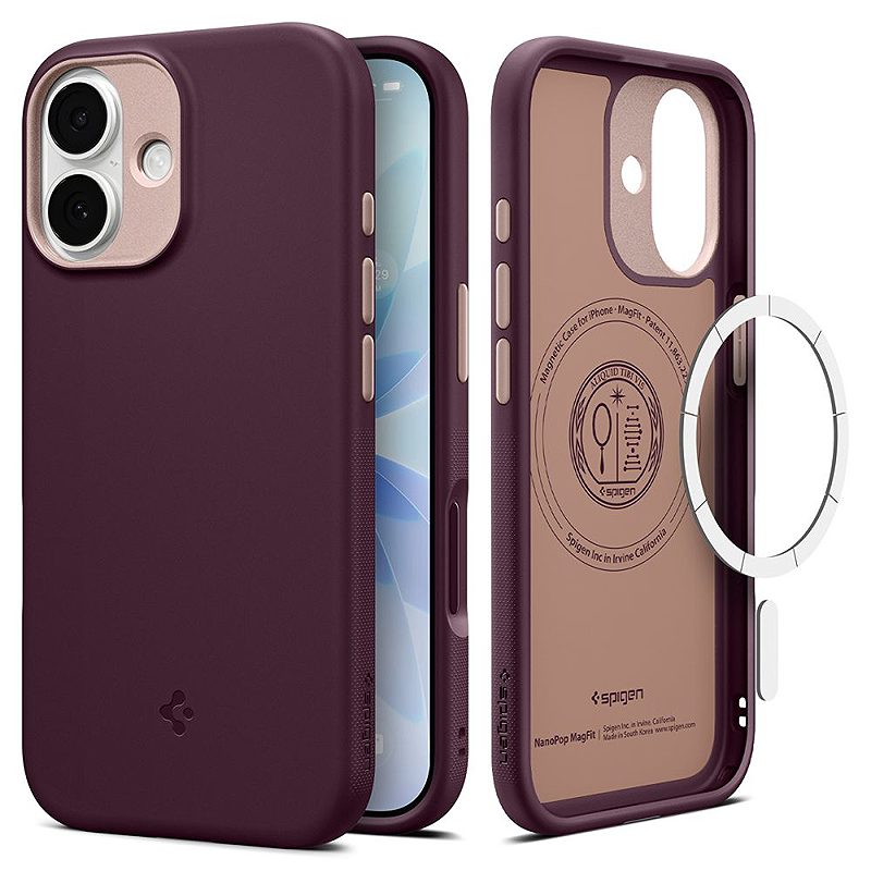 Spigen Nano Pop Mag Magsafe case for iPhone 17 Burgundy Bean