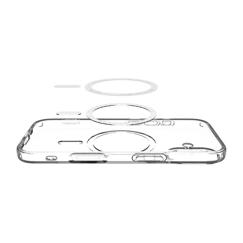 Spigen Liquid Crystal Mag Magsafe case for iPhone 17 Clear/White - Billede 5