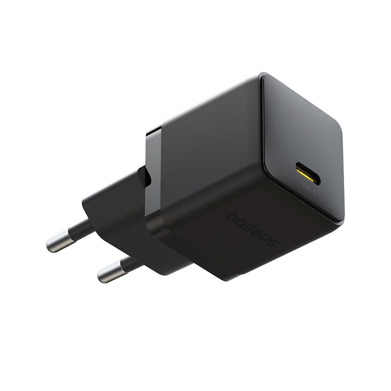 Baseus Palm Fast Charger Wall Charger 20W 1×USB-C Wall Charger + Cable Cluster Black - Billede 2