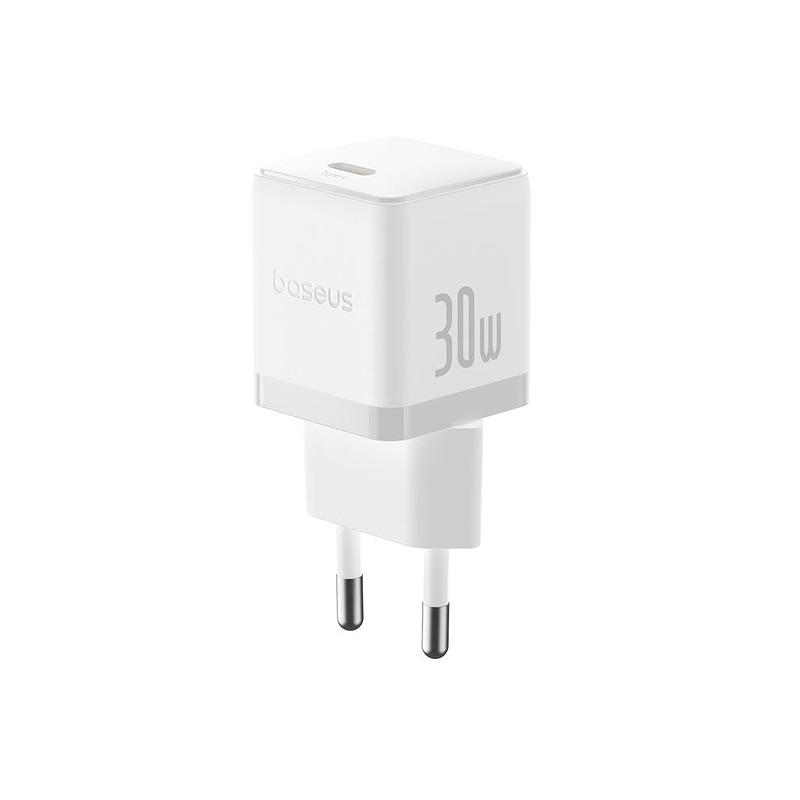 Baseus Palm Fast Charger Wall Charger 30W 1×USB-C EU Moon White