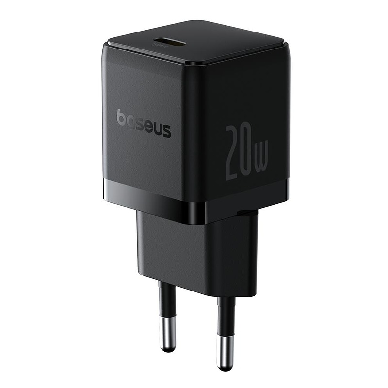 Baseus Palm Fast Charger Wall Charger 20W 1×USB-C EU Cluster Black