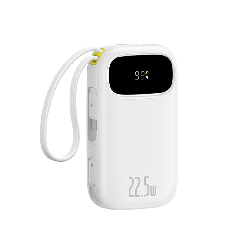 Baseus Qpow3 Digital Display Fast Charging power bank 22.5W 10000mAh Moon White