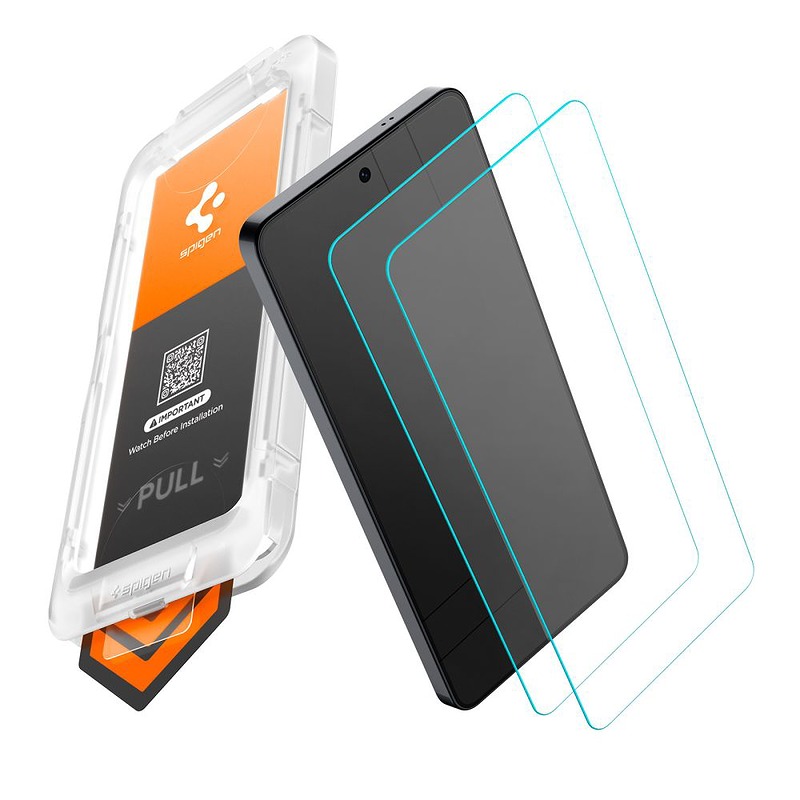 Spigen Tempered glass Glas.Tr "Ez Fit Pro" Hd 2-Pack for Samsung Galaxy S26 clear - Billede 2