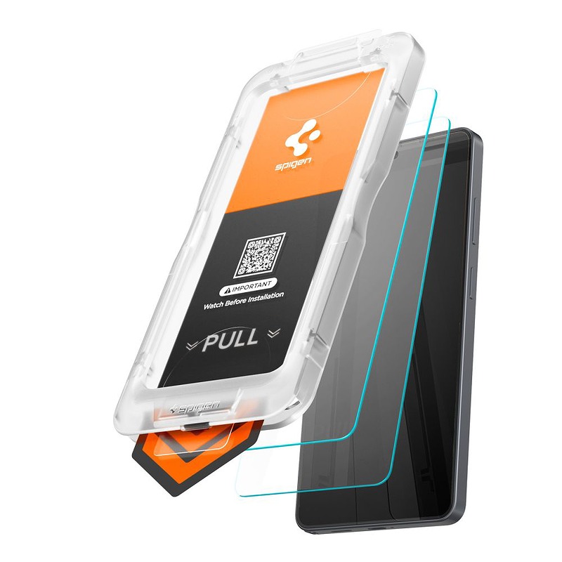 Spigen Tempered glass Glas.Tr "Ez Fit Pro" Hd 2-Pack for Samsung Galaxy S26 clear - Billede 3
