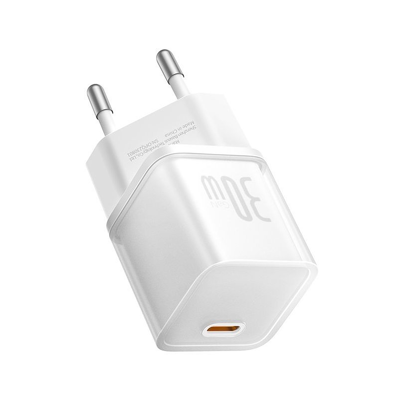 Baseus wall charger GaN5 Mini PD 30W 1x USB-C moon white - Billede 2