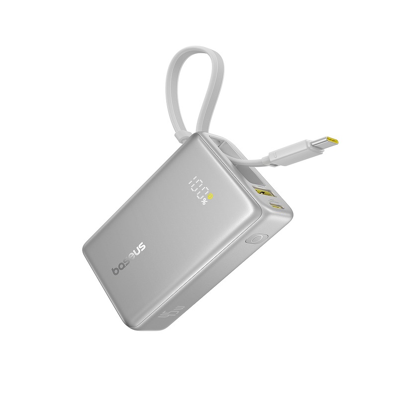 Baseus power bank PicoGo Digital Display Power Bank 10000mAh 45W Galaxy Natural Titanium - Billede 2