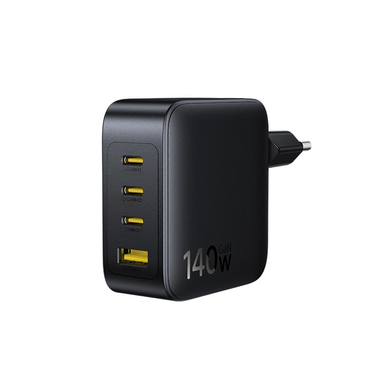 Baseus wall charger EnerFill FH11 GaN 140W 3×USB-C +1×USB-A black
