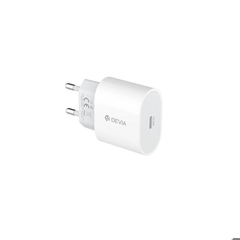 Devia wall charger Pro6 QC 1xUSB-C 20W + USB-C-Lightning cable white - Billede 2