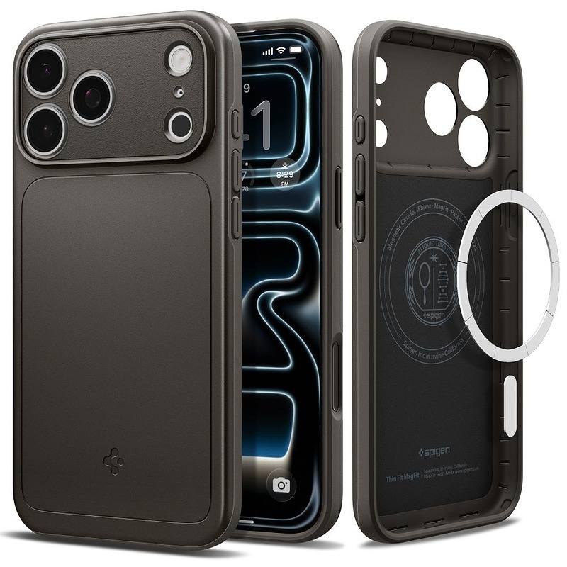 Spigen Thin Fit Magsafe case for Iphone 17 Pro / 18 Pro graphite