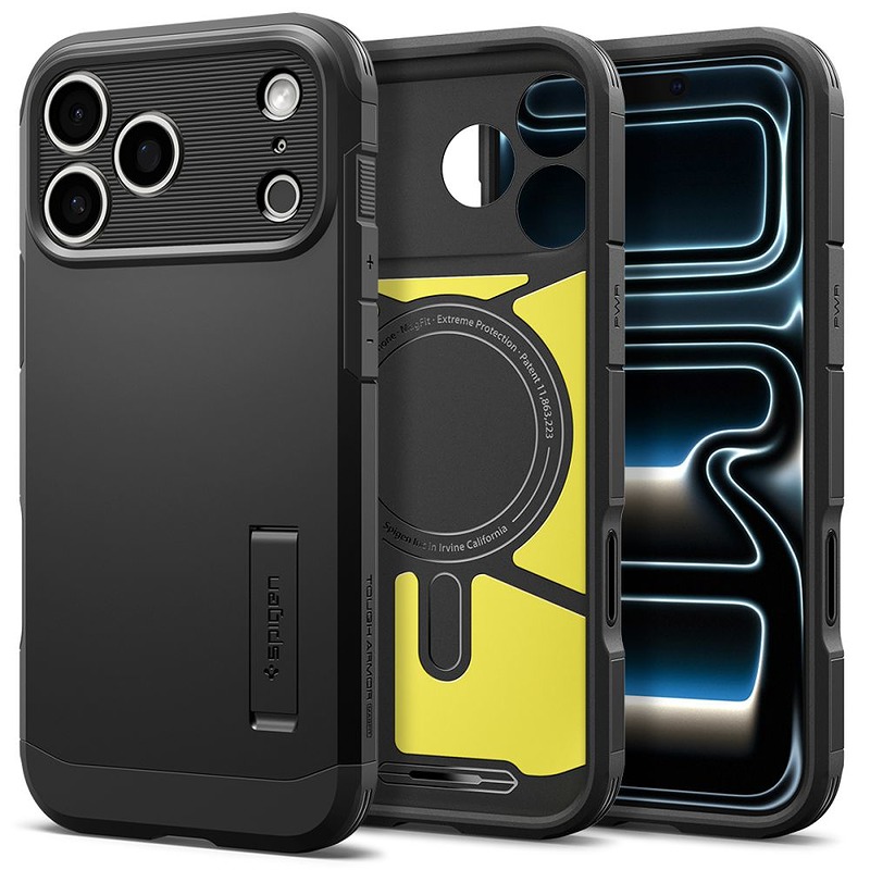 Spigen Tough Armor T Magsafe case for Iphone 17 Pro Max / 18 Pro Max black - Billede 2