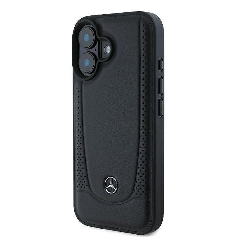 Mercedes case for iPhone 16 6,1" MEHCP16SARMBK Hardcase Leather Urban black - Billede 2