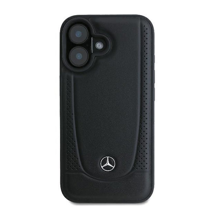 Mercedes case for iPhone 16 6,1" MEHCP16SARMBK Hardcase Leather Urban black - Billede 3