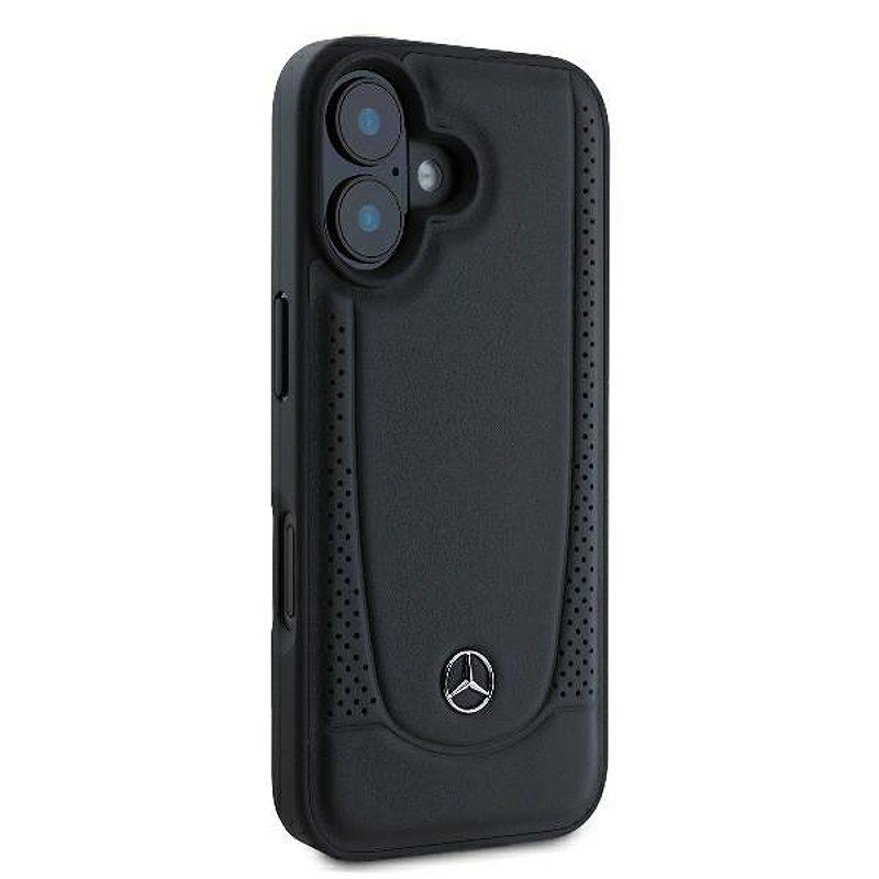 Mercedes case for iPhone 16 6,1" MEHCP16SARMBK Hardcase Leather Urban black - Billede 4