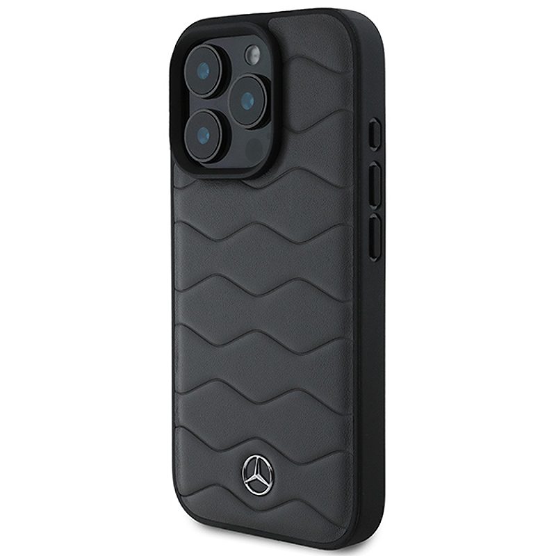 Mercedes case for iPhone 16 Pro Max 6,9" MEHCP16X23RWRSA Hardcase MB Waves Leather anthracite gray - Billede 2