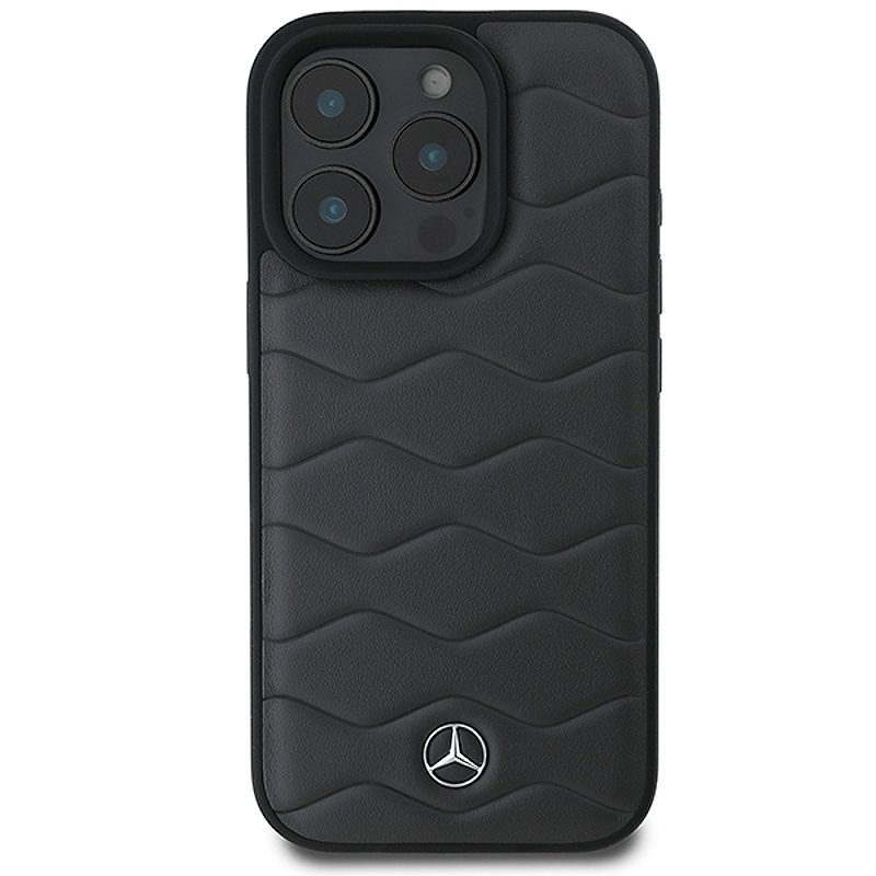 Mercedes case for iPhone 16 Pro Max 6,9" MEHCP16X23RWRSA Hardcase MB Waves Leather anthracite gray - Billede 3