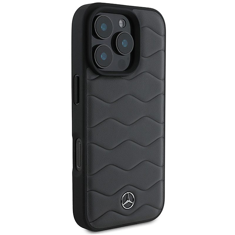 Mercedes case for iPhone 16 Pro Max 6,9" MEHCP16X23RWRSA Hardcase MB Waves Leather anthracite gray - Billede 4