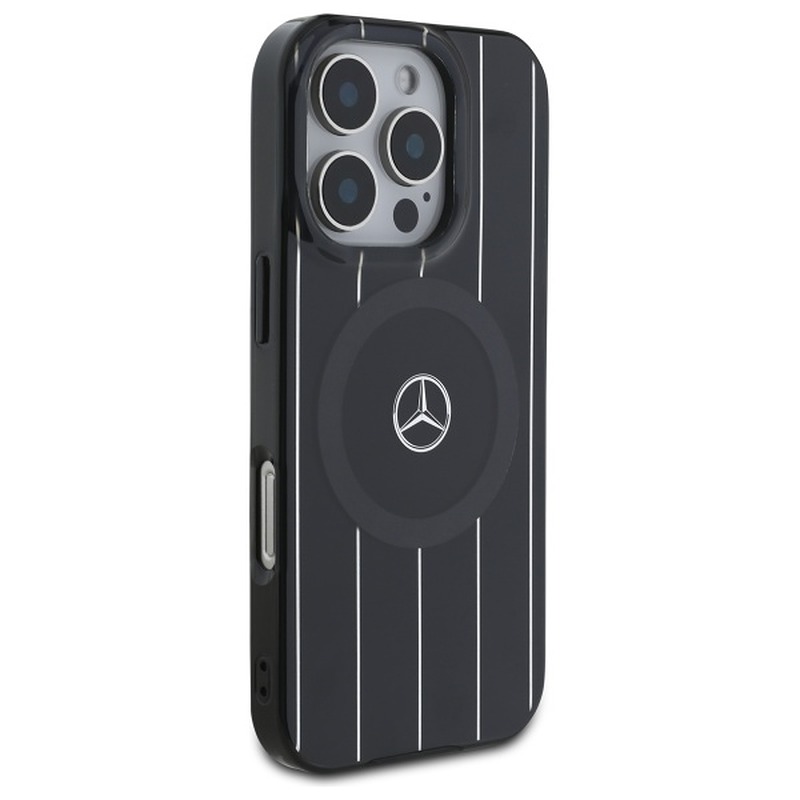 Mercedes case for iPhone 16 Pro 6,3" MEHMP16L23HRSK Hardcase MB Double Layer Crossed Lines MagSafe black - Billede 4