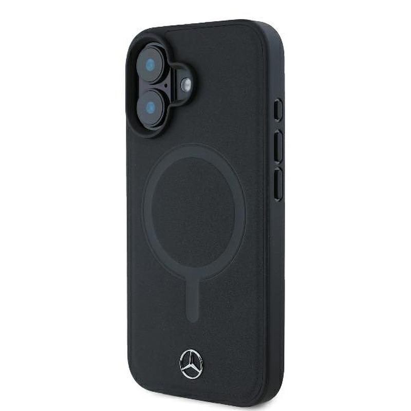Mercedes case for iPhone 16 Plus 6,7" MEHMP16M23RCMK Hardcase Smooth Leather MagSafe black - Billede 2