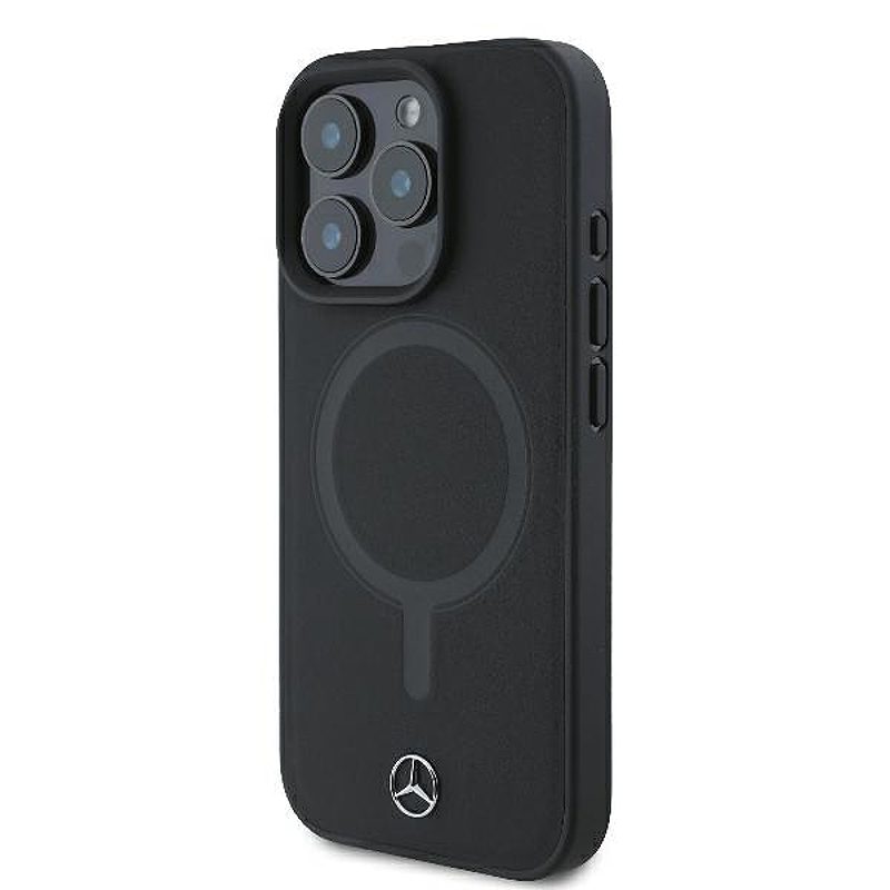Mercedes case for iPhone 16 Pro Max 6,9" MEHMP16X23RCMK Hardcase Smooth Leather MagSafe black - Billede 2