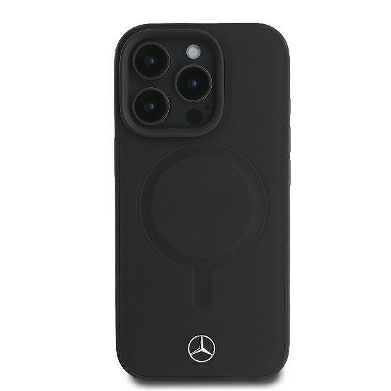 Mercedes case for iPhone 16 Pro Max 6,9" MEHMP16X23RCMK Hardcase Smooth Leather MagSafe black - Billede 3