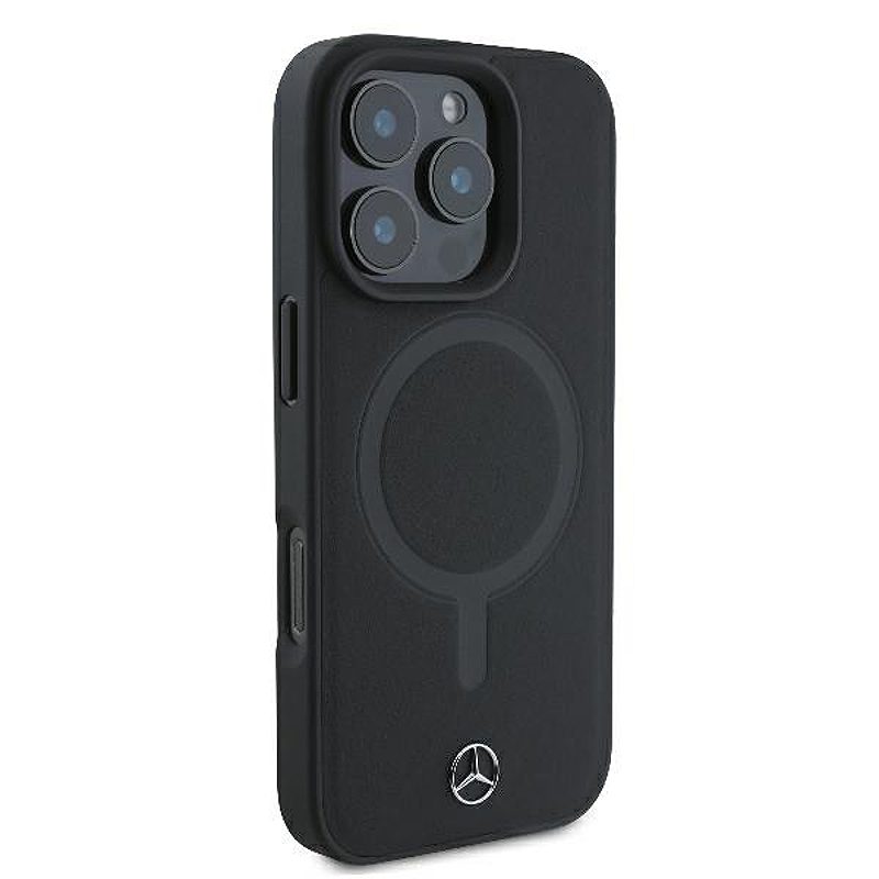 Mercedes case for iPhone 16 Pro Max 6,9" MEHMP16X23RCMK Hardcase Smooth Leather MagSafe black - Billede 4