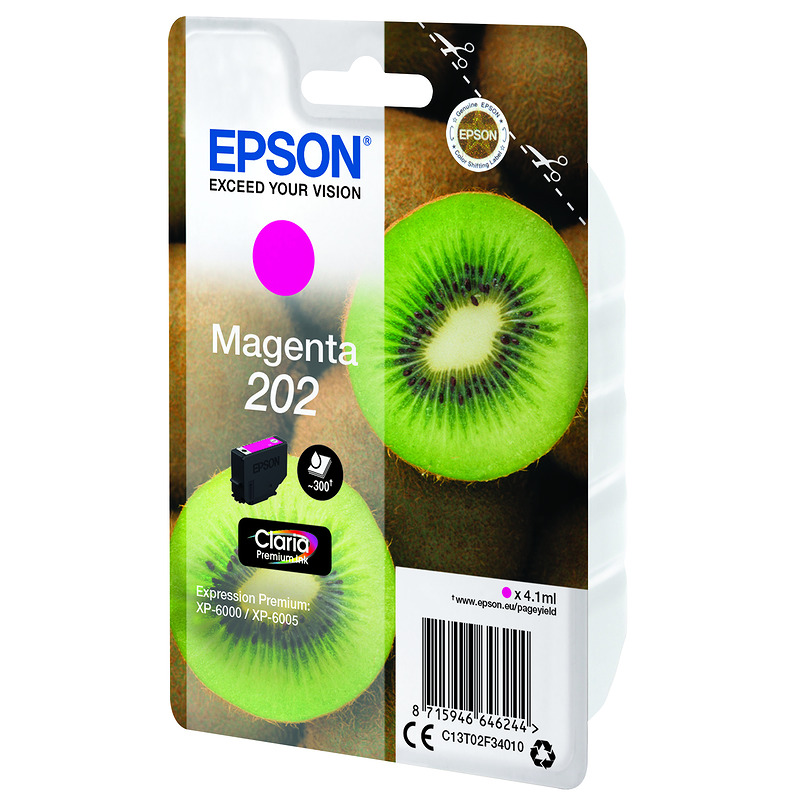 Epson Kiwi 202 blækpatron 1 stk Original Standard udbytte Magenta