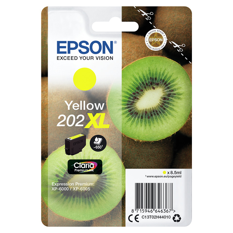Epson Kiwi 202XL blækpatron 1 stk Original High (L) Yield Gul - Billede 8