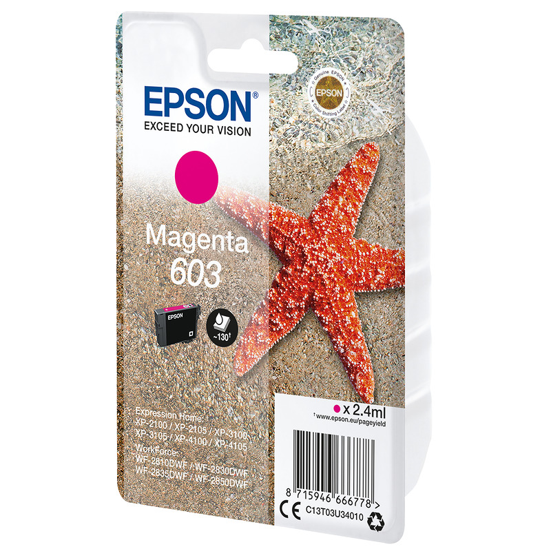 Epson C13T03U34010 blækpatron 1 stk Original Standard udbytte Magenta