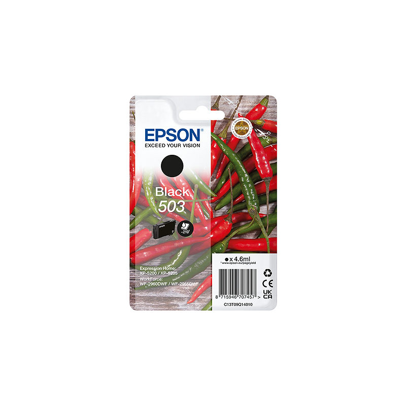 Epson 503 blækpatron 1 stk Original Standard udbytte Sort