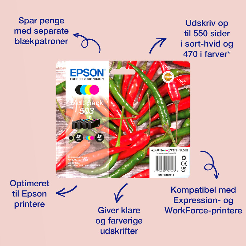 Epson Singlepack Magenta 503 Ink - Billede 3