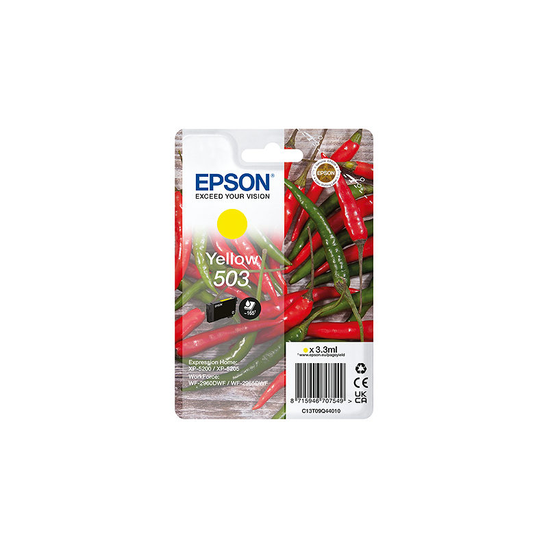 Epson 503 blækpatron 1 stk Original Standard udbytte Gul