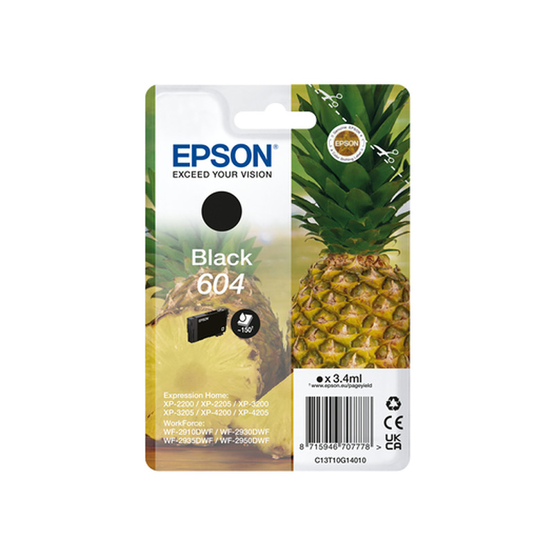 Epson 604 blækpatron 1 stk Original Standard udbytte Sort