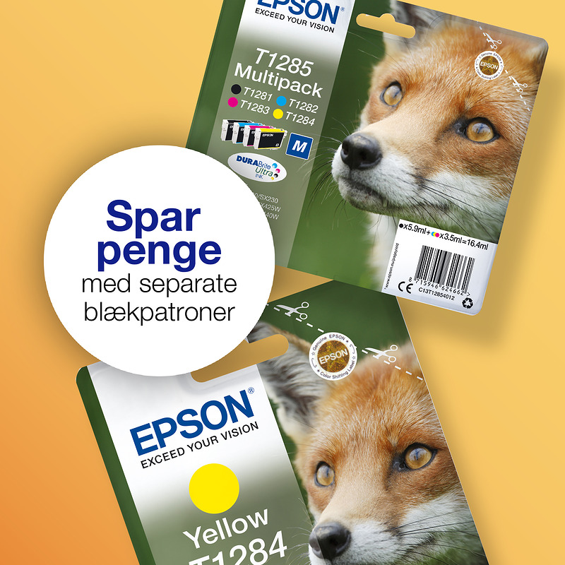 Epson Fox T1281 ræv DURABrite Ultra enkeltpakke sort blæk - Billede 4
