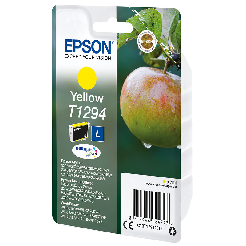 Epson Apple T1294 æble DURABrite Ultra enkeltpakke gult blæk